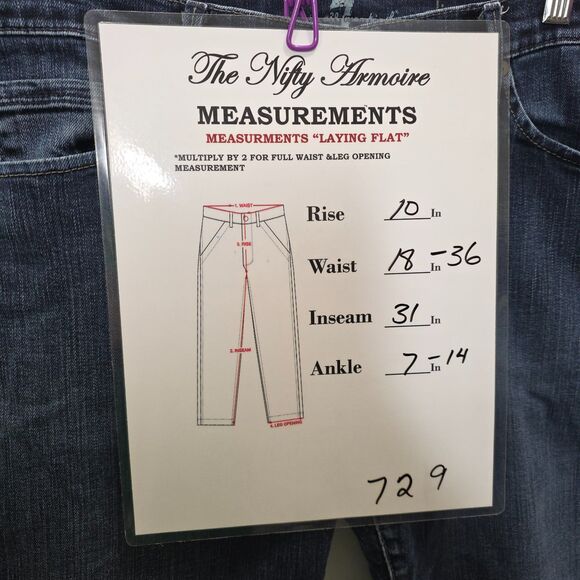 7 For All Mankind Men’s 36x31 Slimmy Blue Jeans Dark Wash Stretch Distressed - Picture 10 of 12